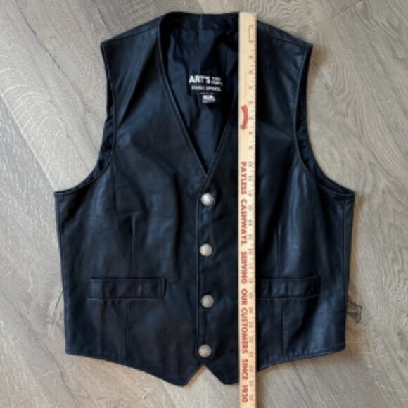 Black Leather Vest for Men - Picture 7 of 7